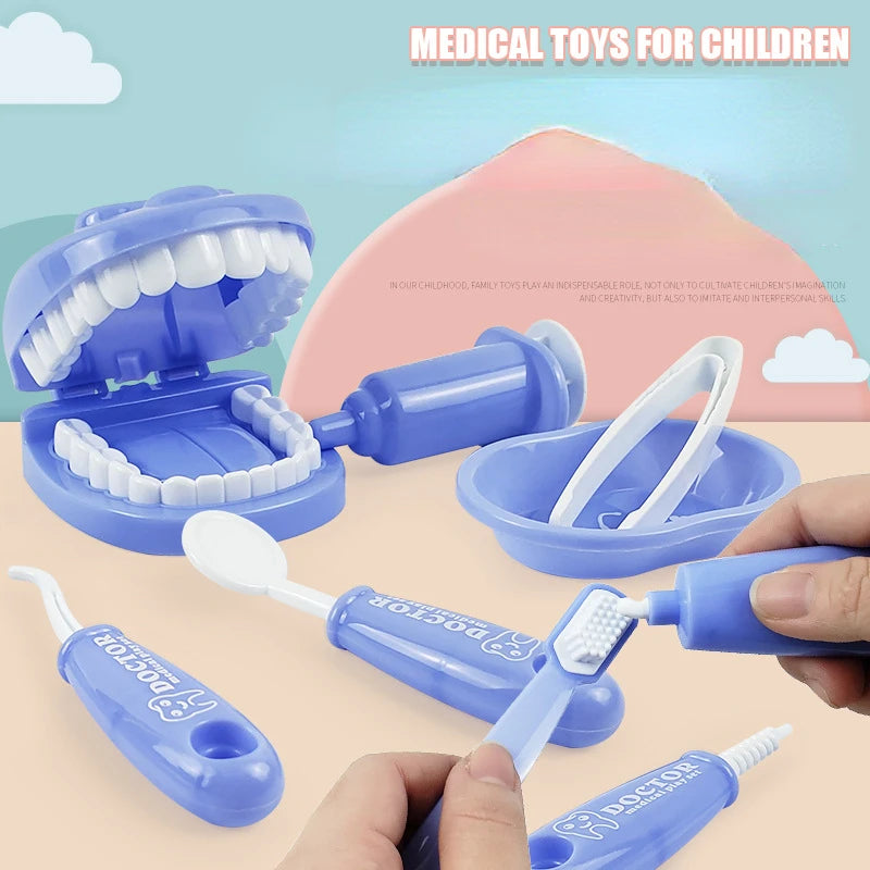 9PCS Simulation Dentist Play Set  Baby Dental Doctor Medical Kit Pretend Toy for Kids