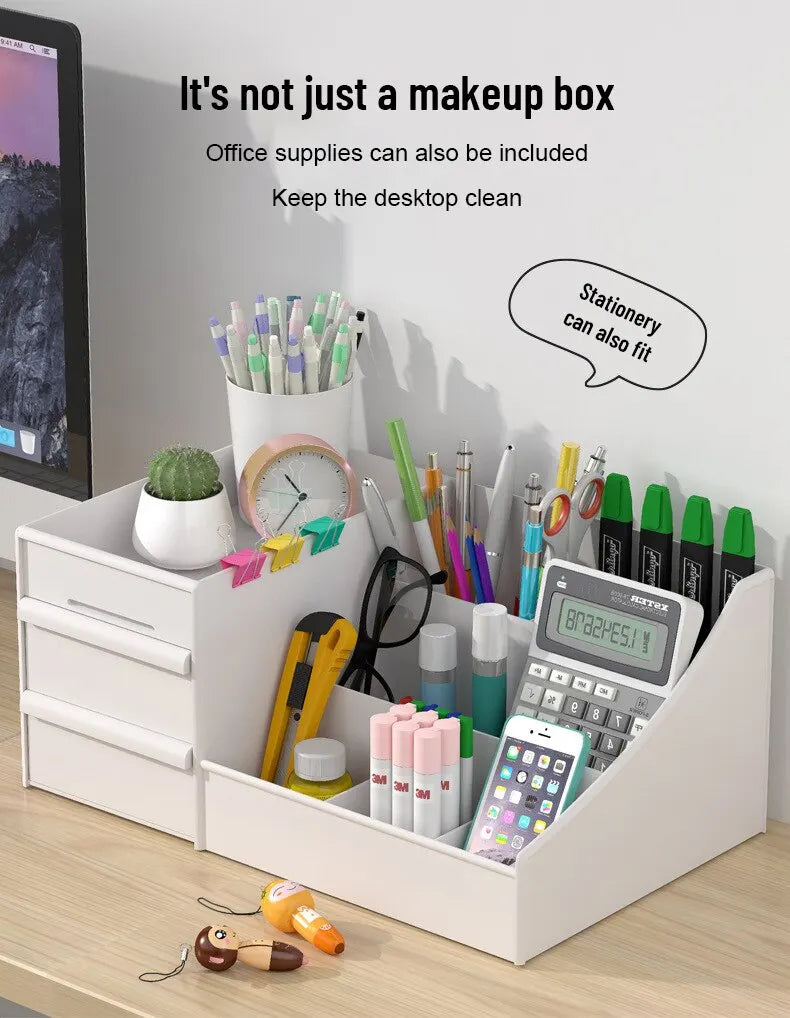 White New Drawer Makeup Storage Box