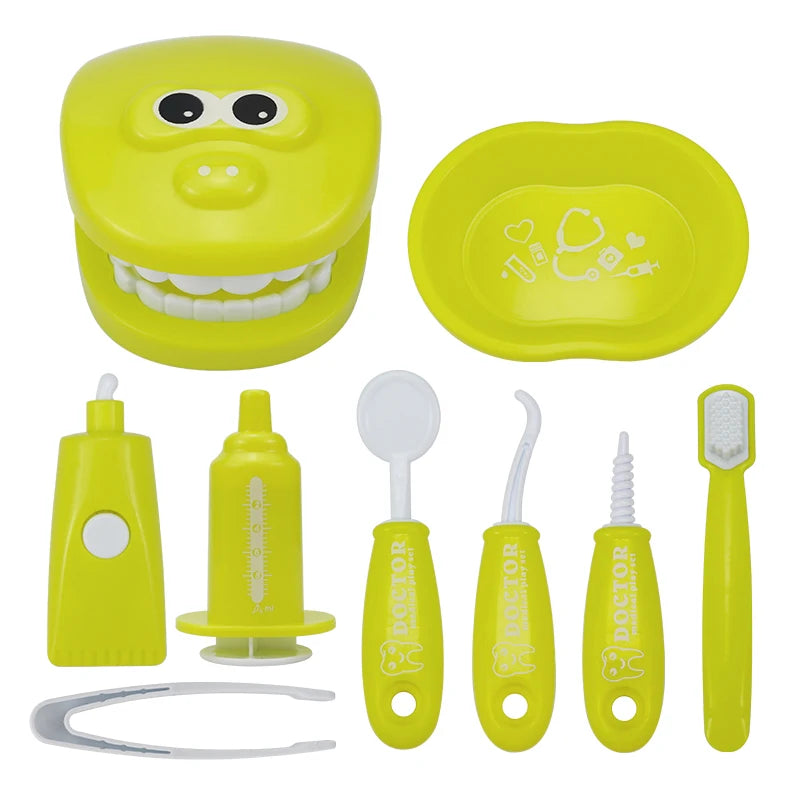 Plastic Simulation Dentist Play Set Medical Kit Pretend Toy for Kids