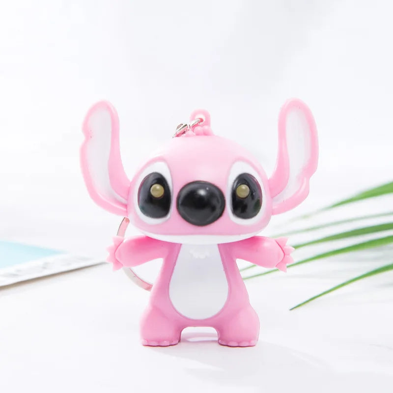Disney Stitch LED Keychain Anime Cartoon Figures