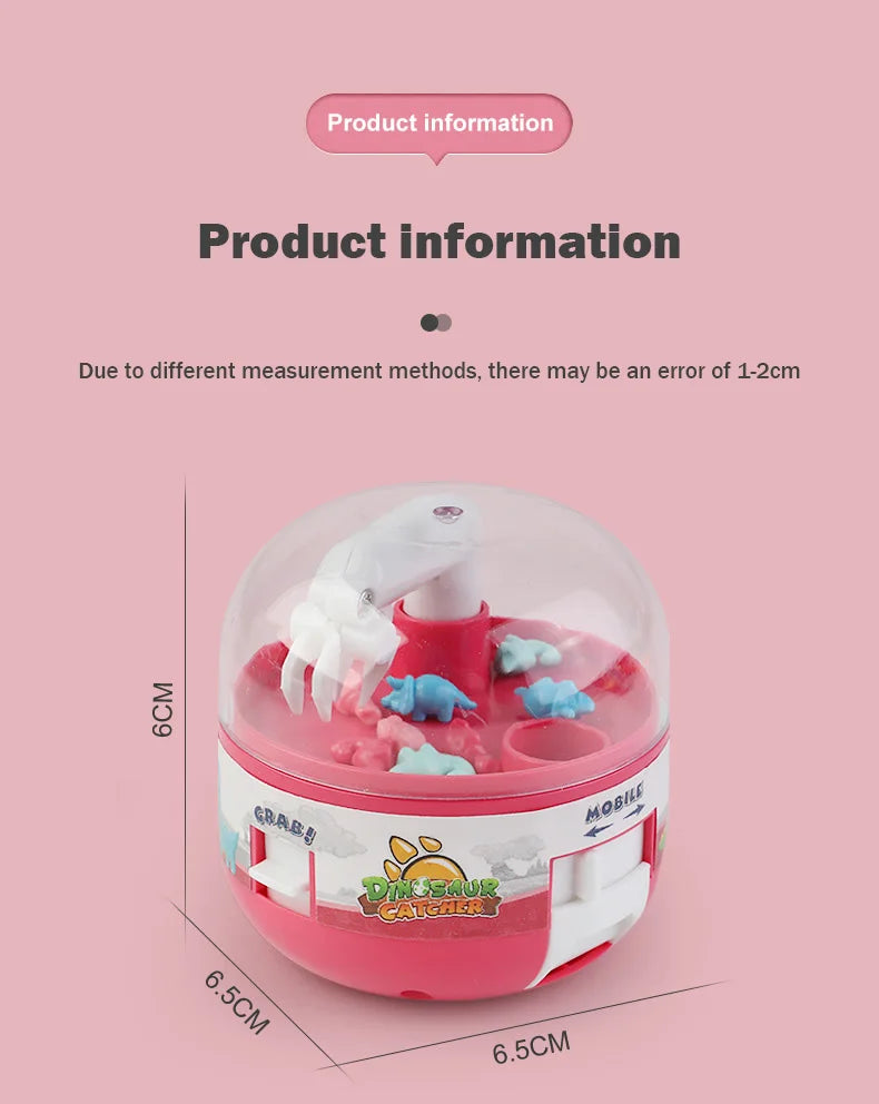 Capsule Machine Mini Dinosaur Catcher Interactive Toys for Kids