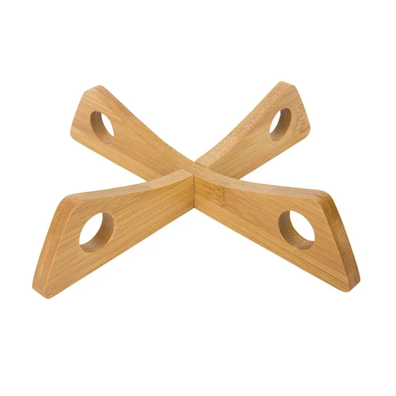 Tray Rack Detachable Wood Table Mat Kitchen Pot Heat Insulated Cooling Dish Potholders