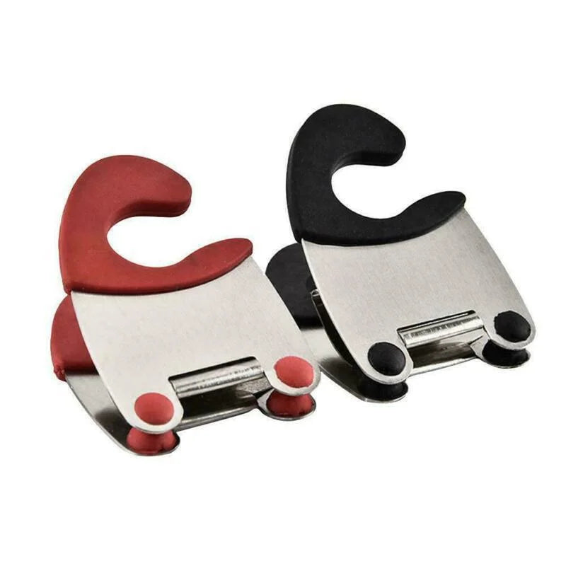 Pot Holder Clip Holder Anti Scald Silicone Grip for Spoon, Spatula