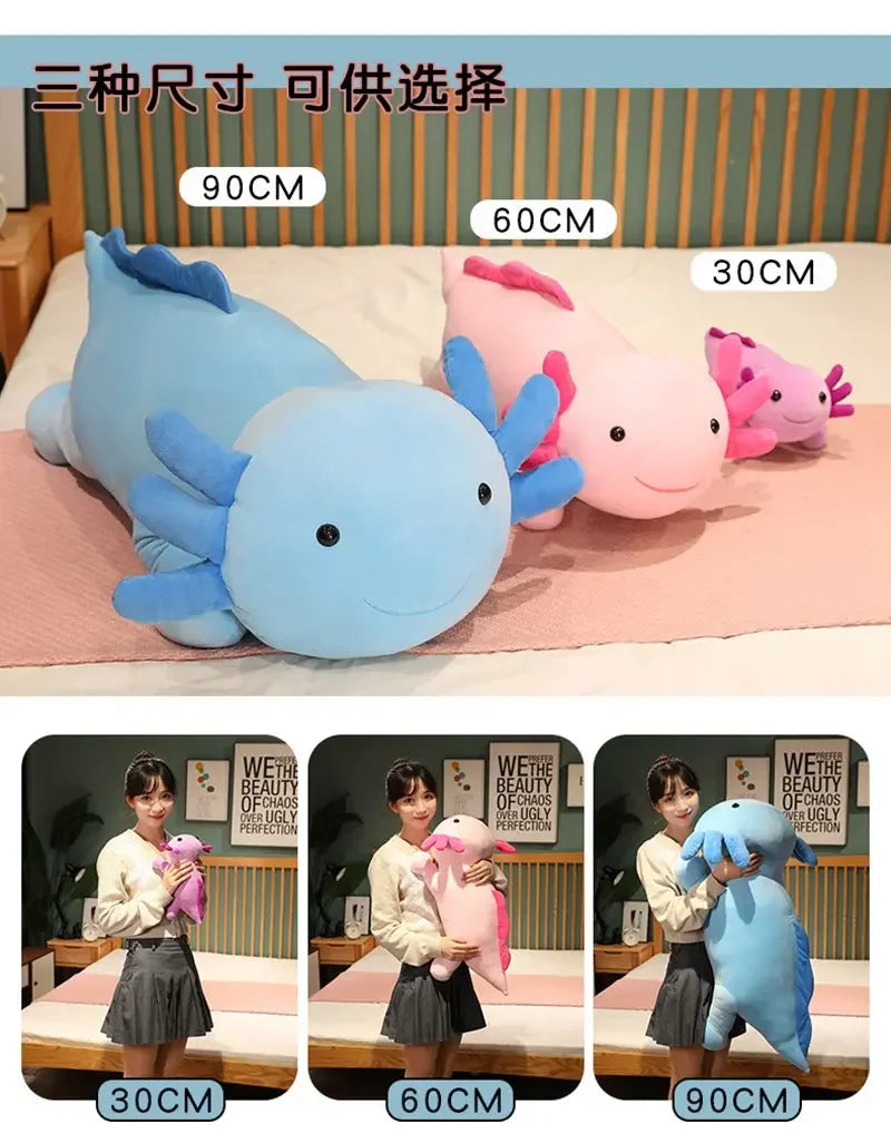 Giant Colorful Newt Plush Fish Long Cute Pillow Toy