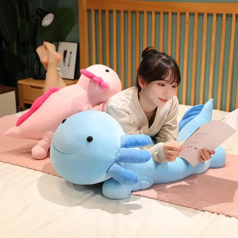 Giant Colorful Newt Plush Fish Long Cute Pillow Toy