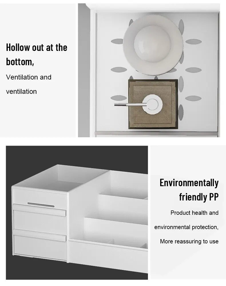 White New Drawer Makeup Storage Box