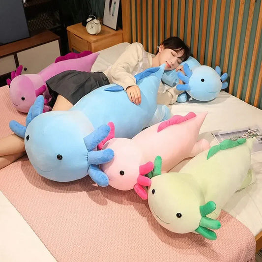 Giant Colorful Newt Plush Fish Long Cute Pillow Toy