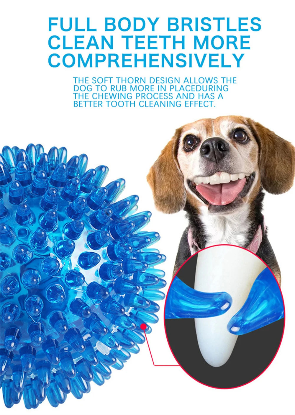 Dog-Cat toys Puppy Sounding Toy Polka Squeaky Tooth Cleaning Ball Training