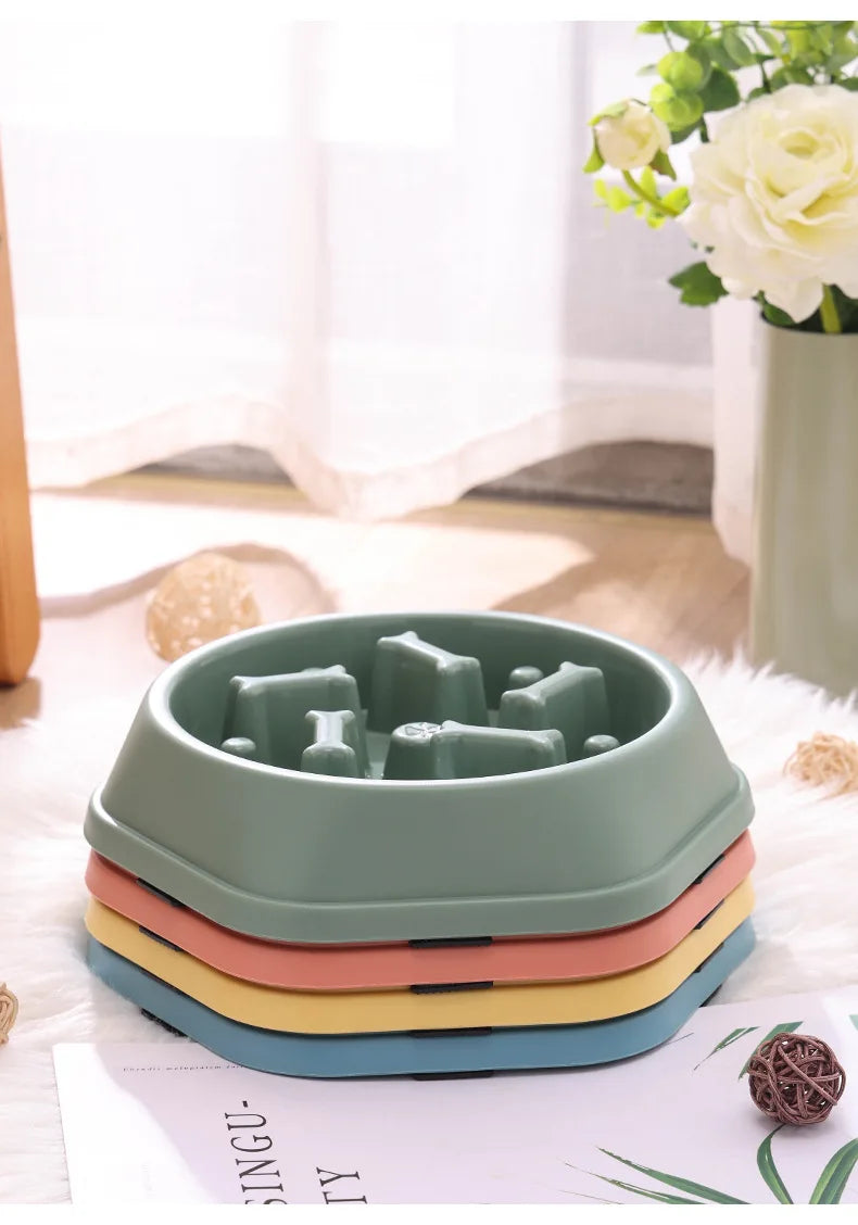 Pet Cat Dog Slow Food Bowl
