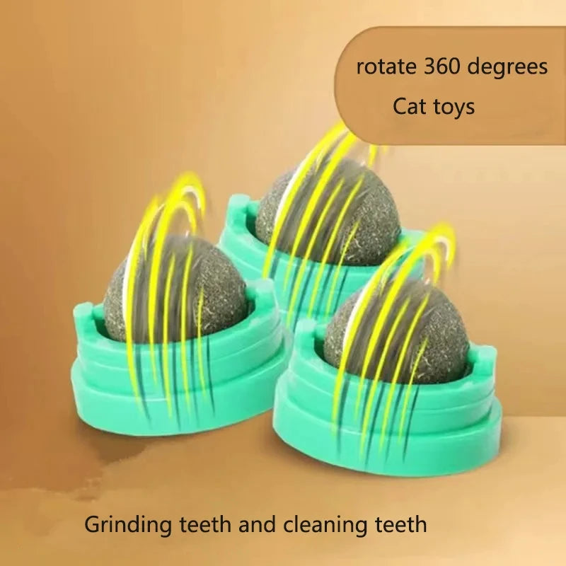 Natural Catnip Cat Wall Stick-on Ball Toy Scratchers Treats Healthy Natural