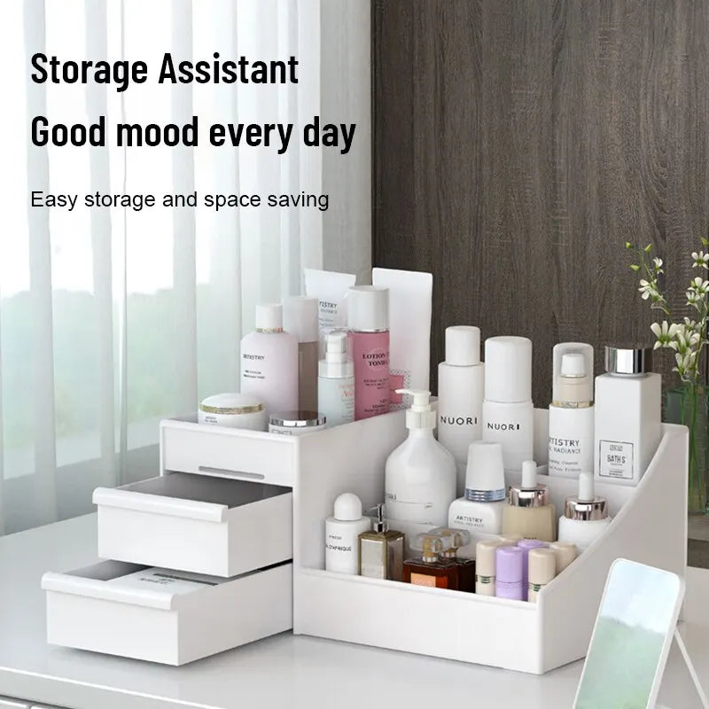 White New Drawer Makeup Storage Box