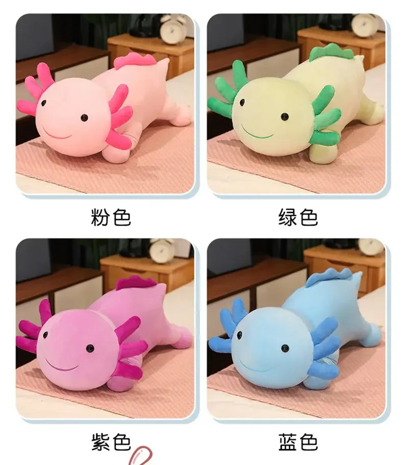 Giant Colorful Newt Plush Fish Long Cute Pillow Toy