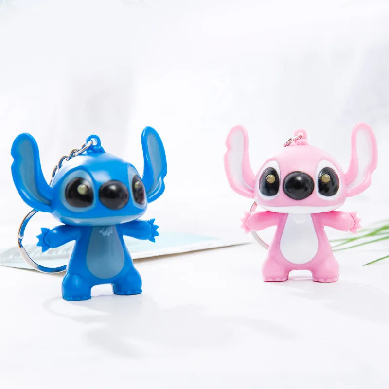 Disney Stitch LED Keychain Anime Cartoon Figures