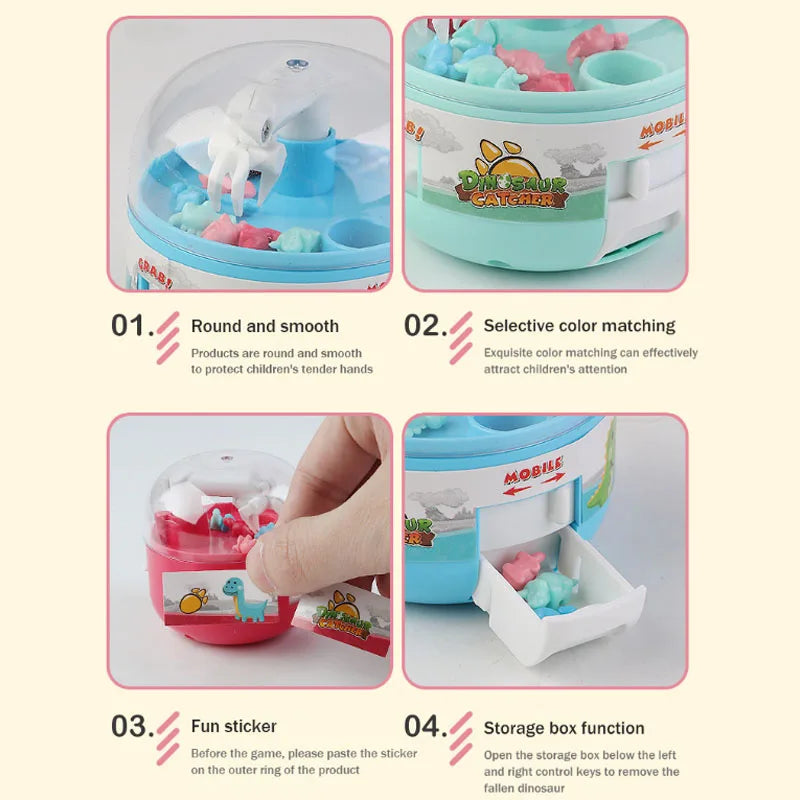 Capsule Machine Mini Dinosaur Catcher Interactive Toys for Kids