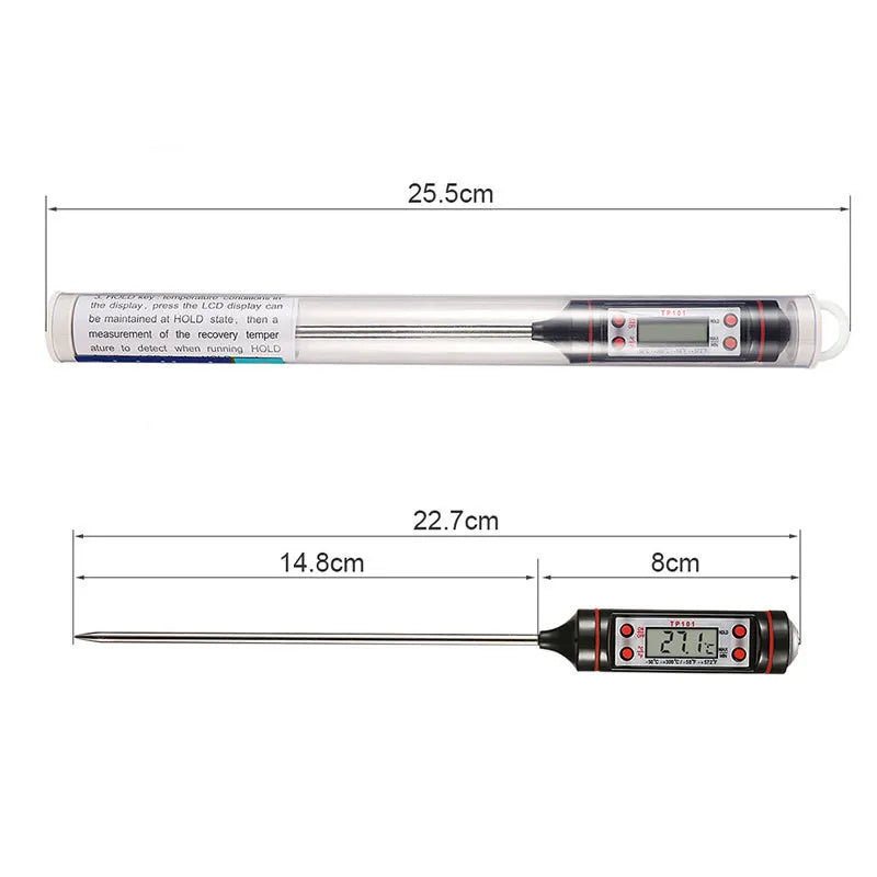 Professional Digital Kitchen Thermometer Barbecue  Meat Food Stainless Steel