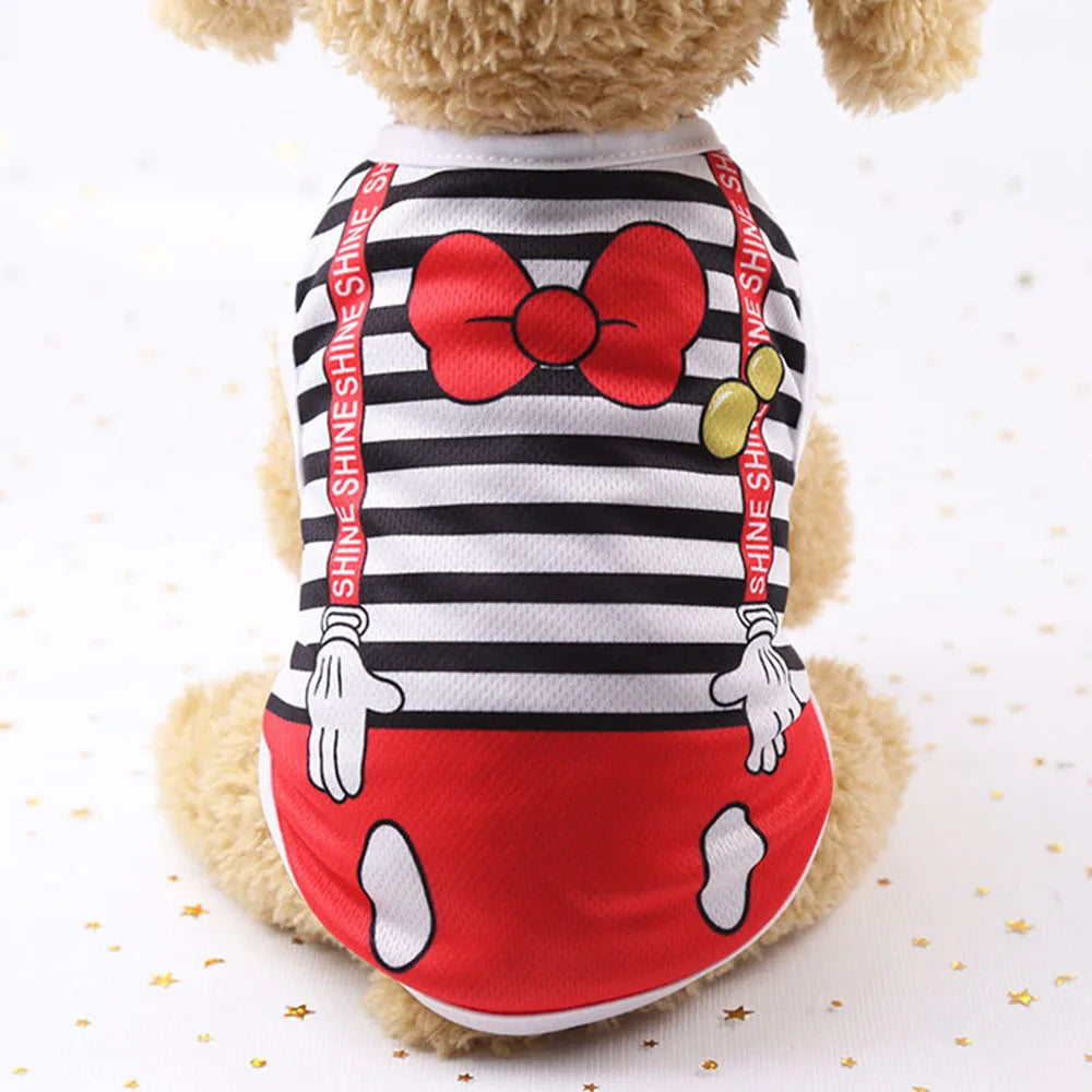 Dog Shirt Vest for Dog Soft Cartoon Sleeveless Vest Breathable Clothes for Boys or Girls Puppy Cat