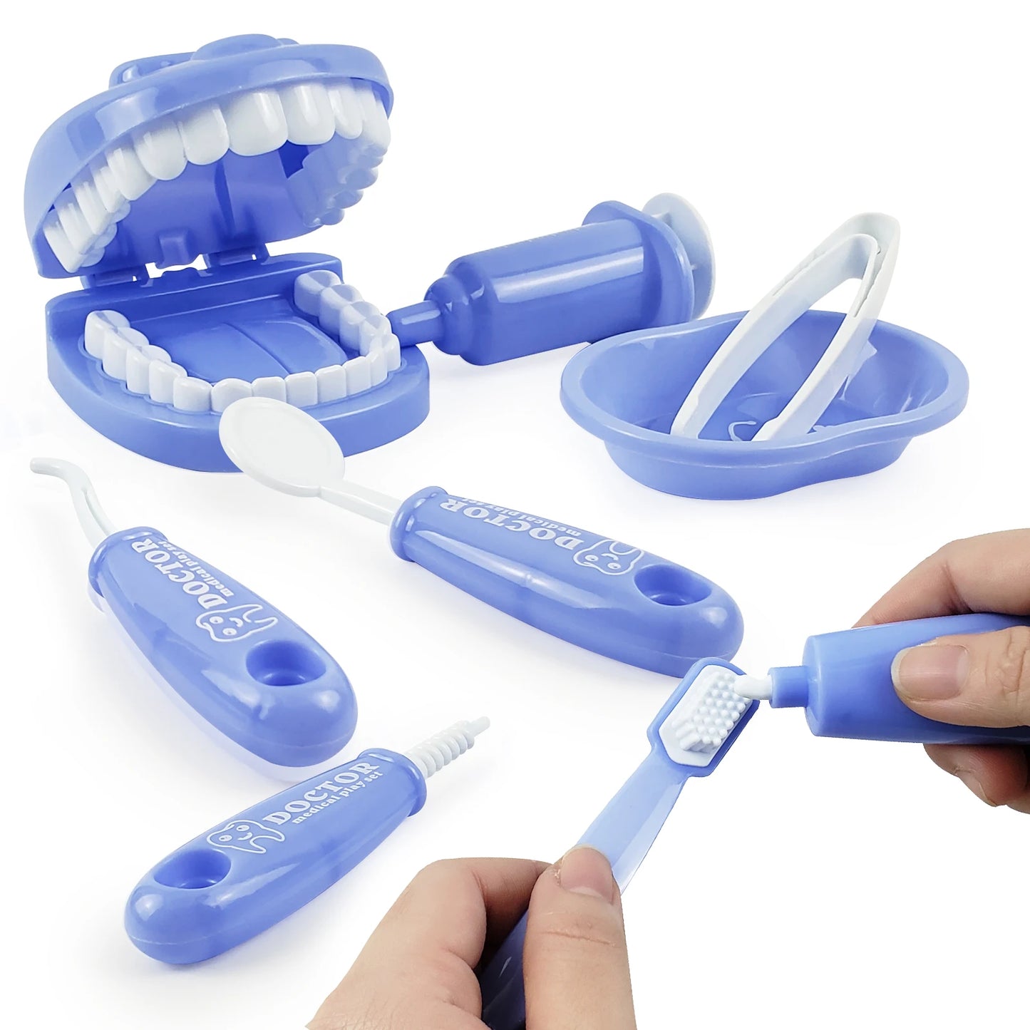 Plastic Simulation Dentist Play Set Medical Kit Pretend Toy for Kids