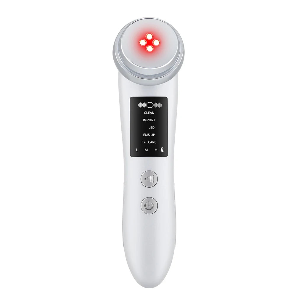 5 Colors EMS Face Beauty Device Microcurrent Red Blue Green Yellow Light Therapy IPL S