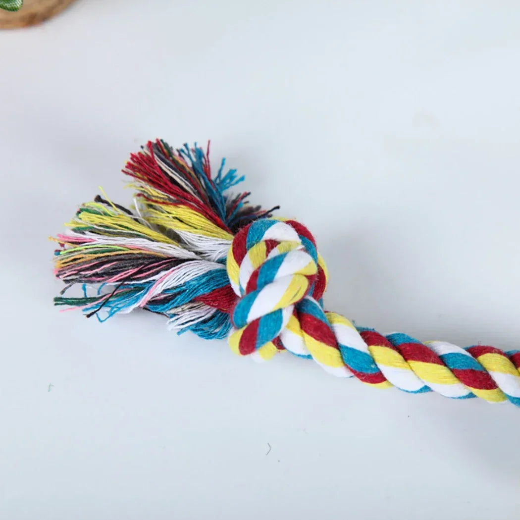 Dog Puppy Cotton Chew Knot Toy Durable Braided Bone Rope Funny Tool