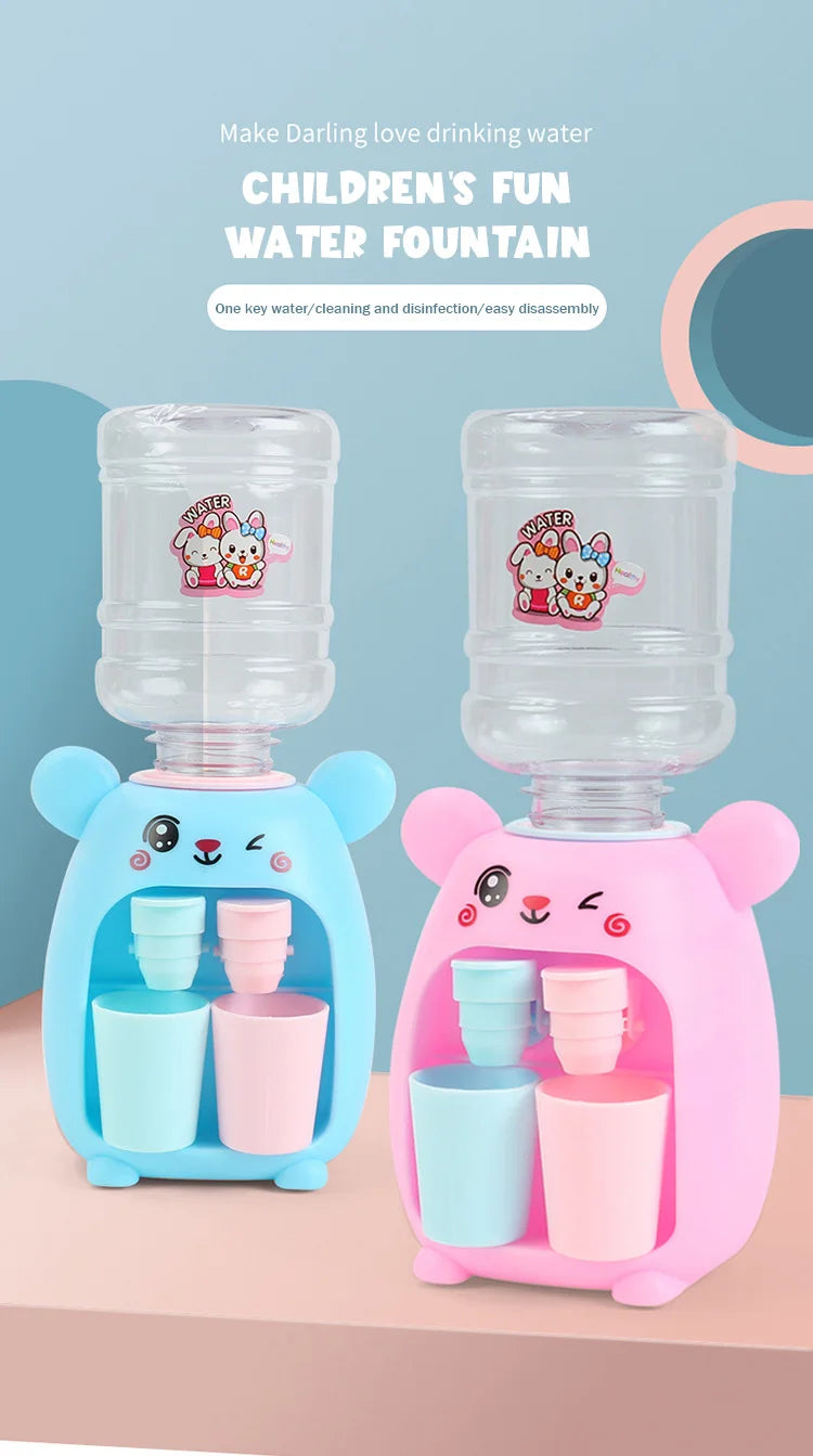 Children's Toys Simulation Water Dispenser with Cup Mini Fun Drinking Fountain for Girls Miniature Item