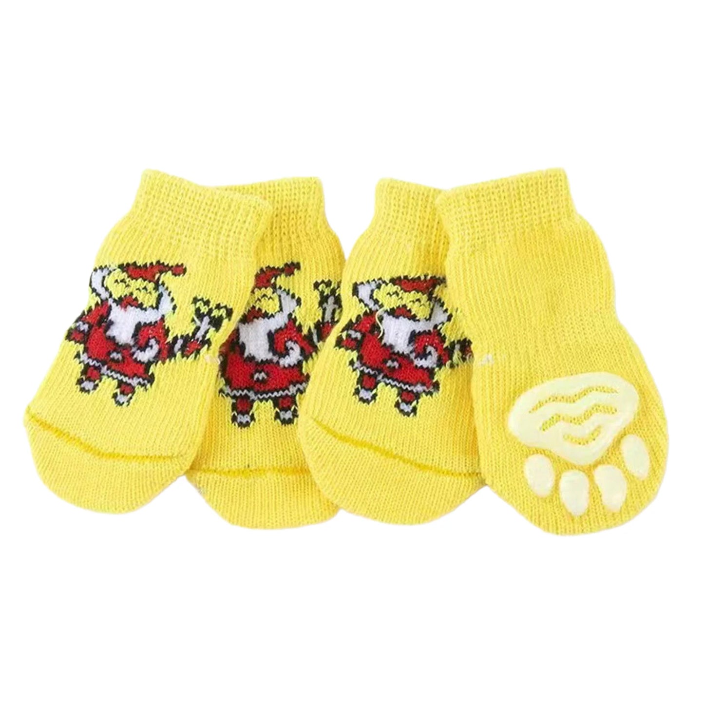 Make Your Pup's Christmas Merry and Bright with Festive Pet Socks in Various Colors and Sizes!