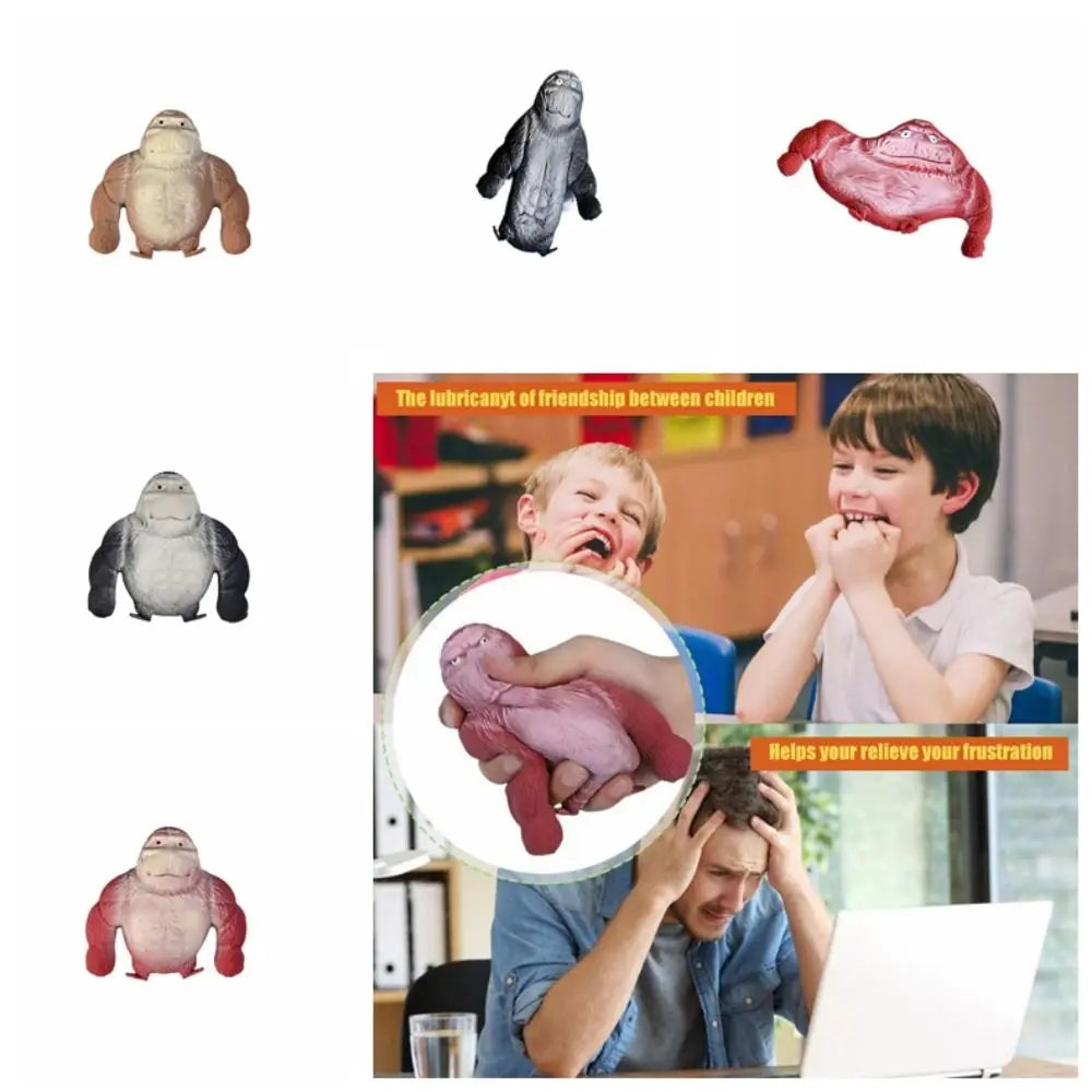 9cm Squishy Antistress Elastic Monkey Funny Decompression Gorilla Stress Relief Squeeze Toy