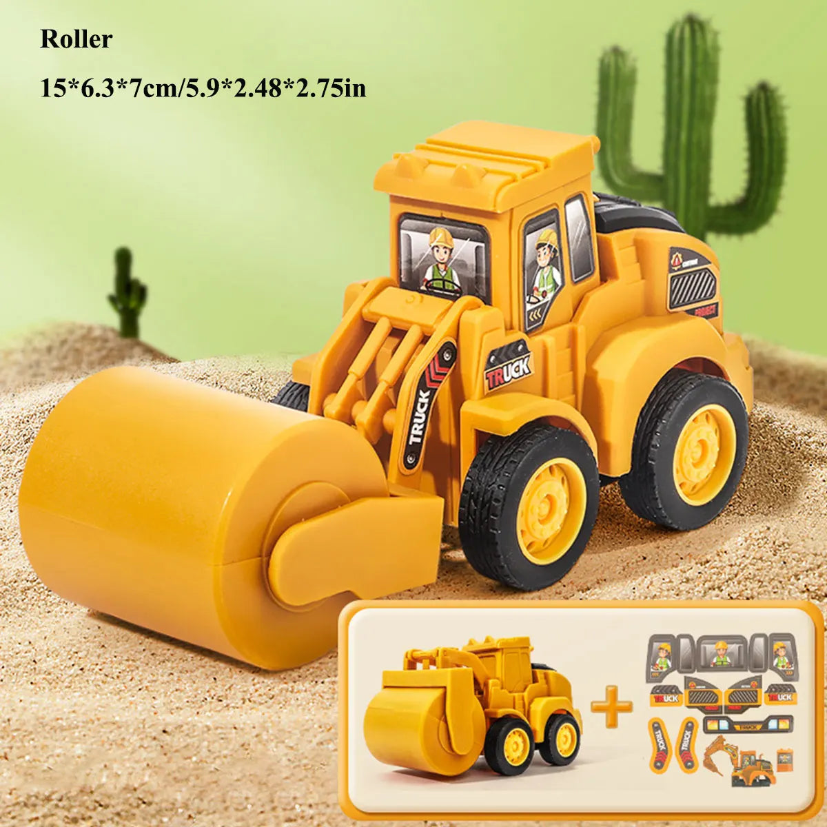 Engineering Vehicle Model Press Sliding Car Excavator Bulldozer for Children