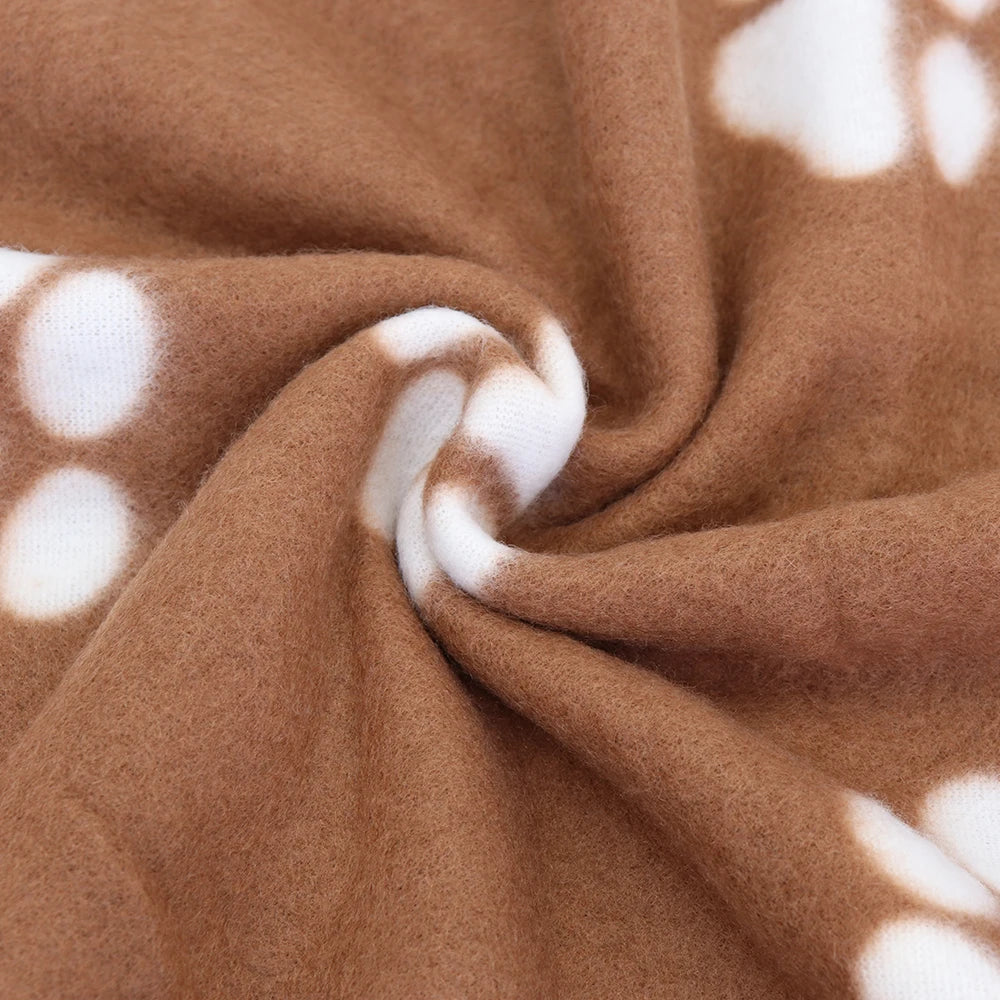 Dog-Cat Winter Pet Blankets Paw Prints