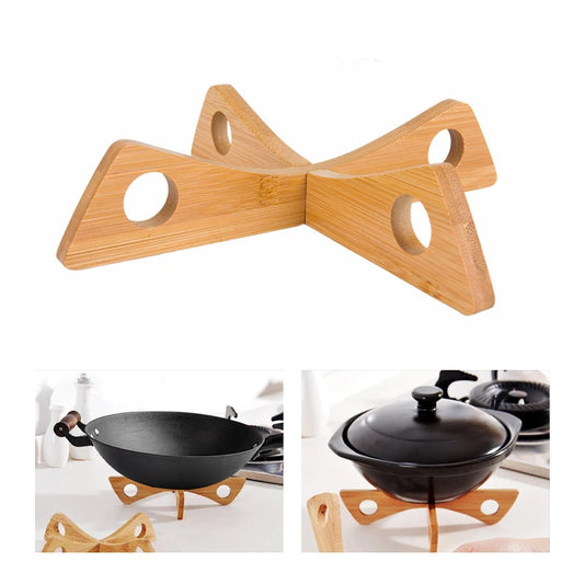 Tray Rack Detachable Wood Table Mat Kitchen Pot Heat Insulated Cooling Dish Potholders