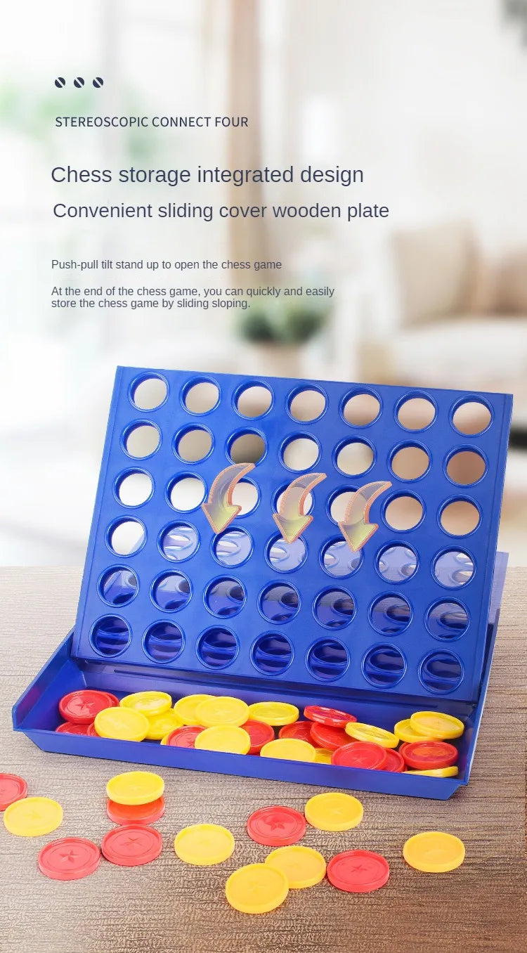 Four In A Row Bingo Chess Connect Classic Family Board Game Toys Fun Educational for Kids