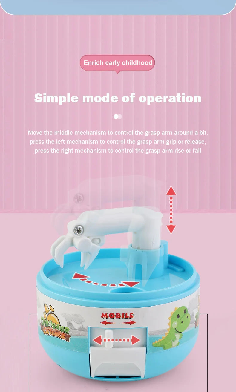 Capsule Machine Mini Dinosaur Catcher Interactive Toys for Kids