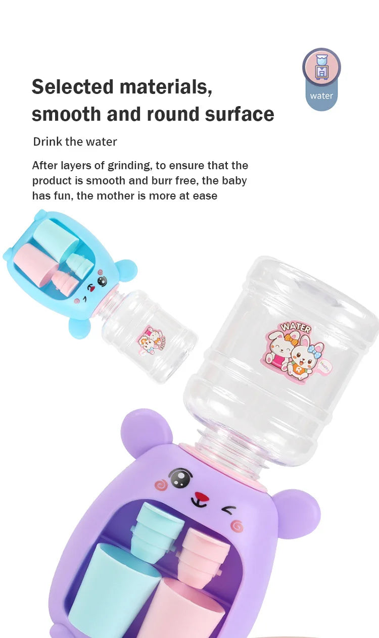Children's Toys Simulation Water Dispenser with Cup Mini Fun Drinking Fountain for Girls Miniature Item