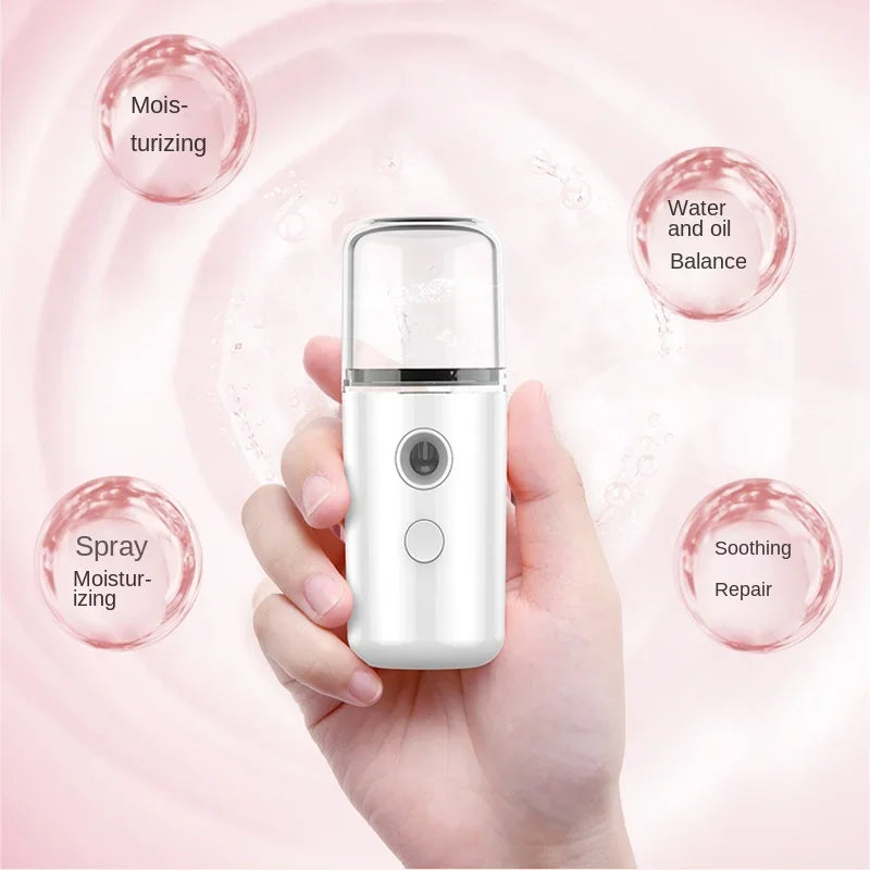 Mini Portable Humidifier Facial Steamer Device Beauty Spray Hydrating