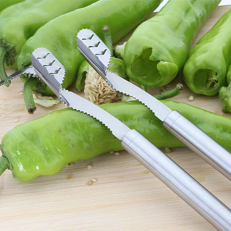 Vegetable Fruit Coring Tool Slicer Edge Rotating Cutter Corers Seed Remover Stainless Steel