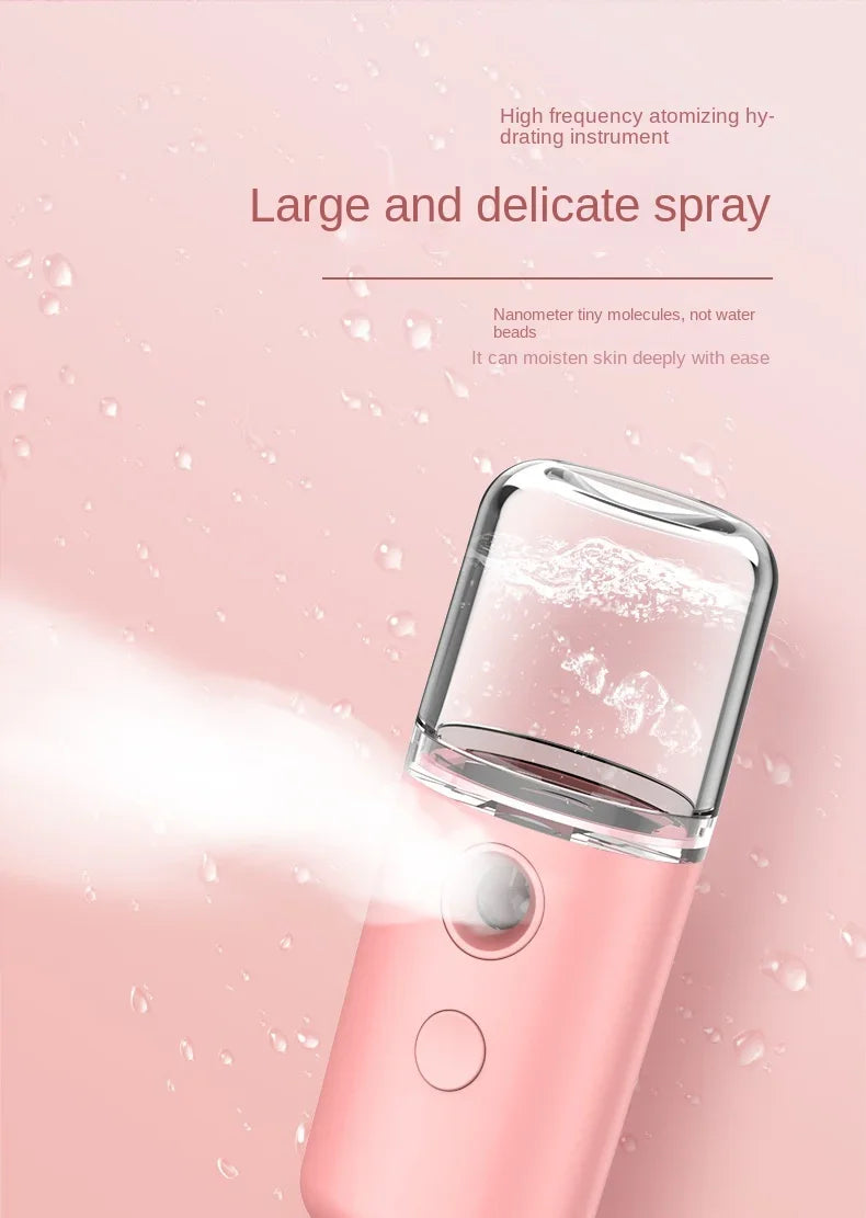 Mini Portable Humidifier Facial Steamer Device Beauty Spray Hydrating