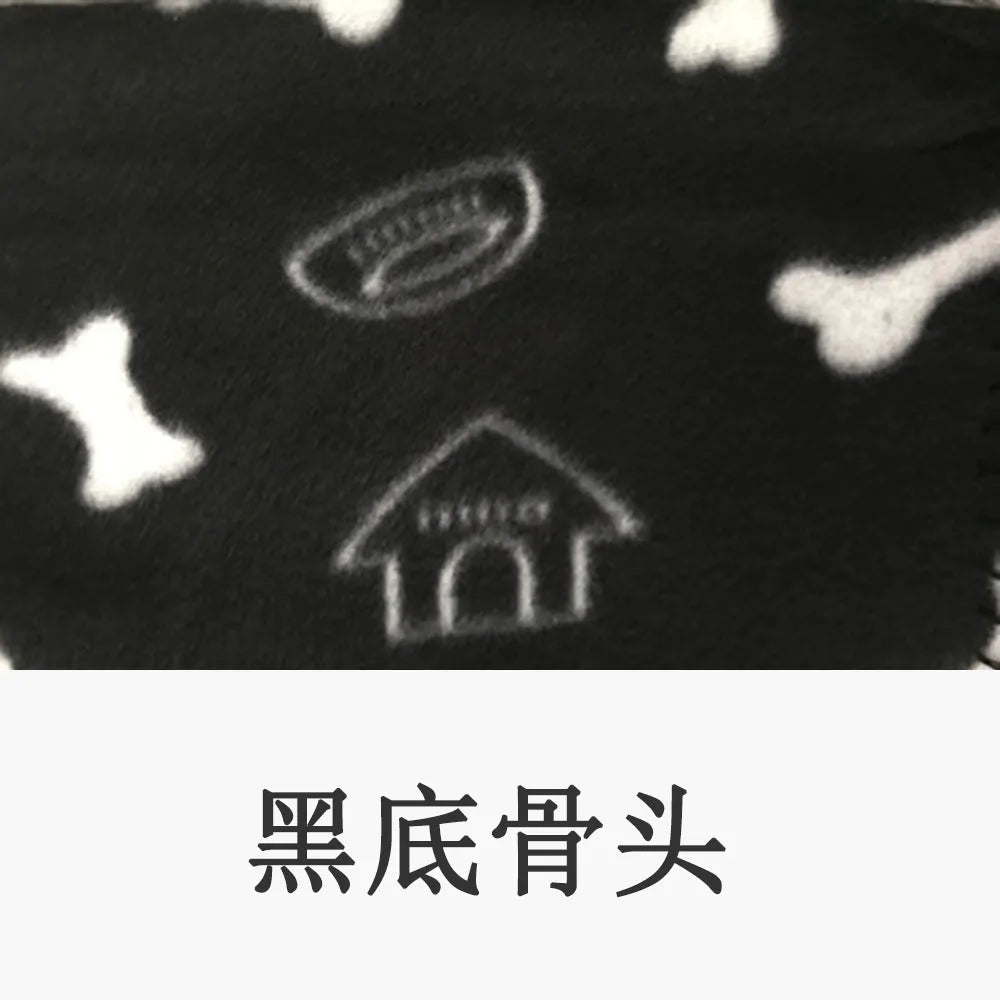 Dog-Cat Winter Pet Blankets Paw Prints