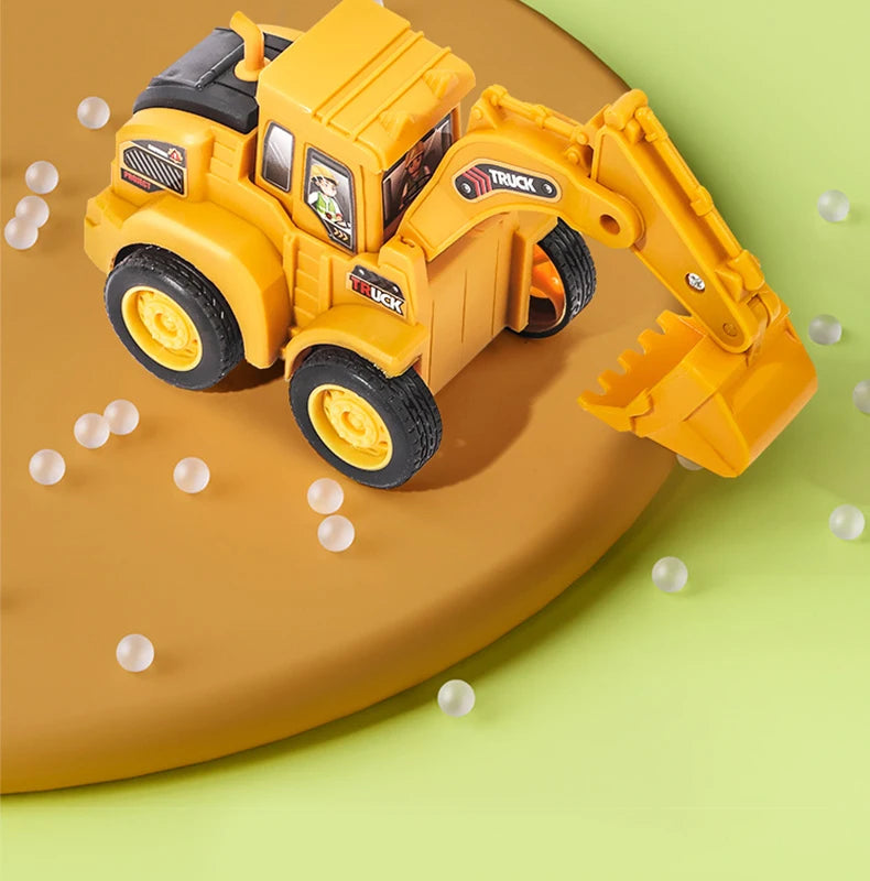 Engineering Vehicle Model Press Sliding Car Excavator Bulldozer for Children