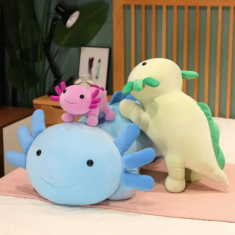 Giant Colorful Newt Plush Fish Long Cute Pillow Toy